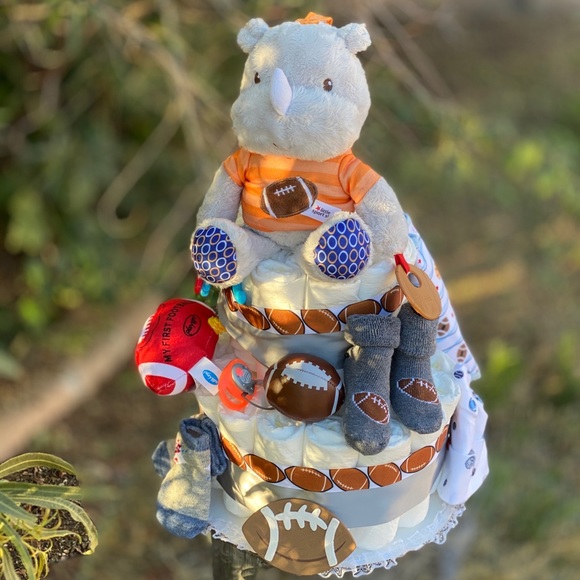 Sport Diaper Cake, Football Diaper Cake